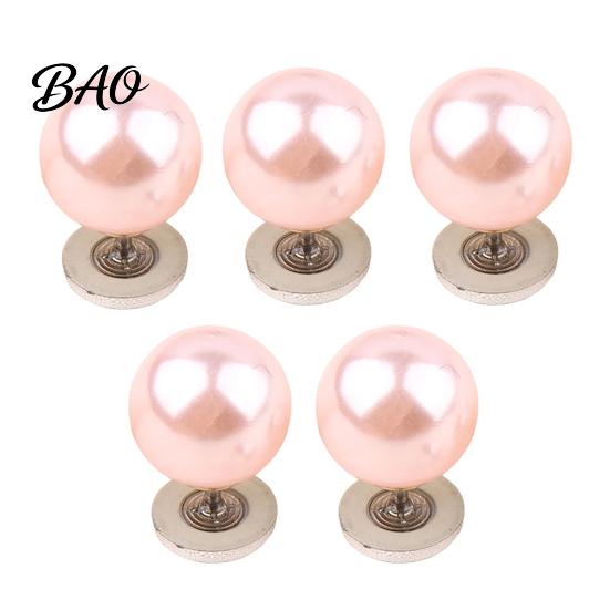 Decorative Pearl Buttons for Clothing 5Pcs Fake Clothing, Removable Brooch Pins, No Anti-gap Pins Shirts Sew Safety Shirt Neckline Embellishment,