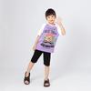 Korean Style Girls' Color Block Raglan Tee - Breathable Summer Short Sleeve Top