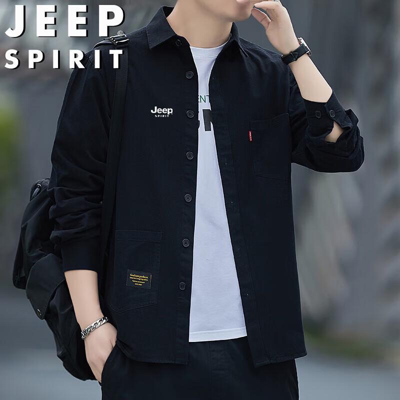 JEEP SPIRIT Men s Casual Turn-down Collar Shirt Jacket XL