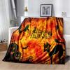 Halloween Terrifying Pumpkin Surprise Soft Blanket Home Room Sofa Bed Warm Travel Picnic Leisure Office Oversized Gift Blanket