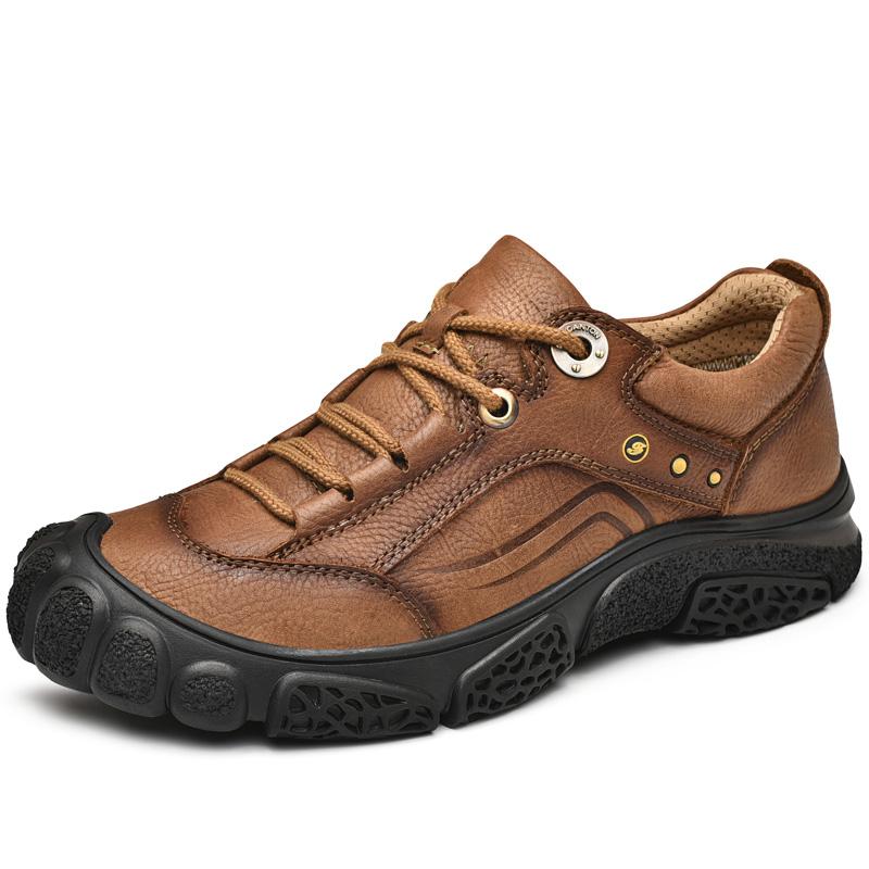 

Fashion Mens Casual Hiking Shoes Outdoor Non-Slip Trail Running Shoes Vintage Style Versatile Lace-up Mens Trekking Climbing Sneakers 38 светло-коричневого