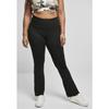 Legging femme Urban Classics organic interlock bootcut - noir - XL