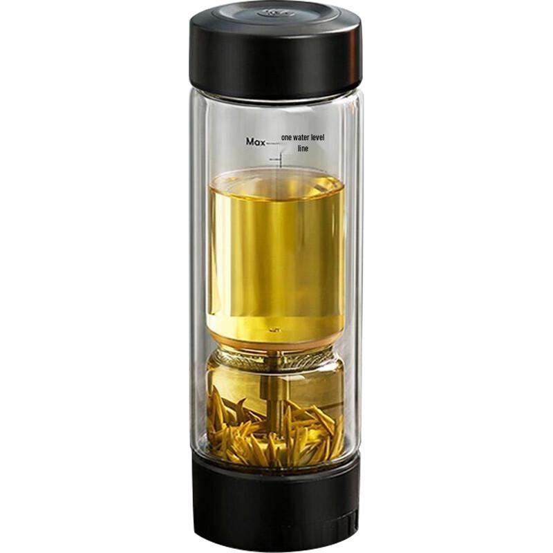 Fuguang Tea Master 318ml Double-Layer Glass Tea Infuser Cup