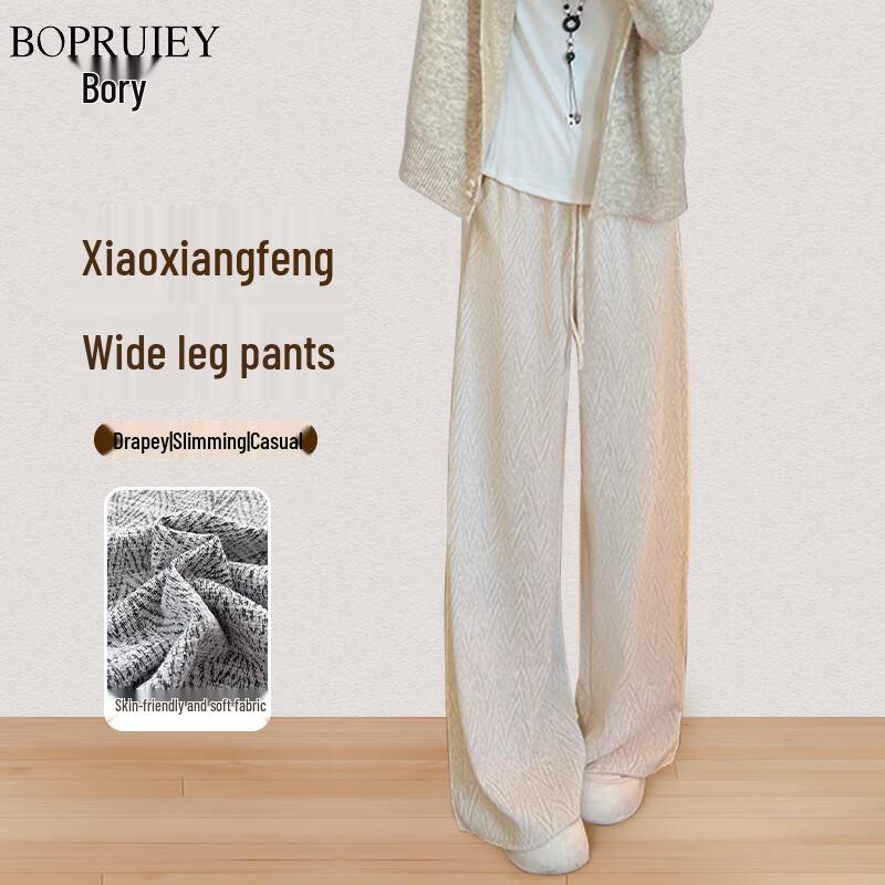 

Women s Striped Wide-Leg Casual Pants L