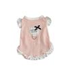 Pet Spring and Autumn Vest Cute Lace Sleeves Bottom Shirt Teddy Top Dog Clothes for Small Dogs Puppy Clothes