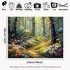 2D Fairy Tale Forest Backdrop Vibrant Flowers Path Portrait Studio Background