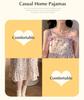 Women's 2026 Summer Cloud Cotton Camisole Nightgown with Built-in Bra, Princess Style Long Dress Lapel