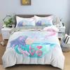 Cartoon Mermaid Pattern Duvet Cover Bedding Set Children Bedroom Decor QuiltComforter Cover King Twin Single Size Bedclothes