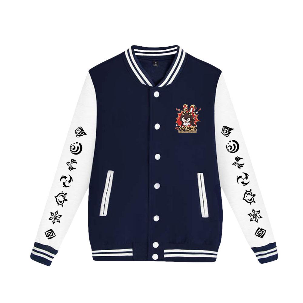 Genshin Impact Druck Herren Damen Jacke Mantel Sweatshirts Hoodie Baseball Uniform Streetwear Jungen Mädchen Strickjacke Oberteile Kleidung