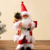 Christmas Festives Santa Ornament 11Inch Fabric Figurine Holiday Decoration For Indoor Photography And Party Themes