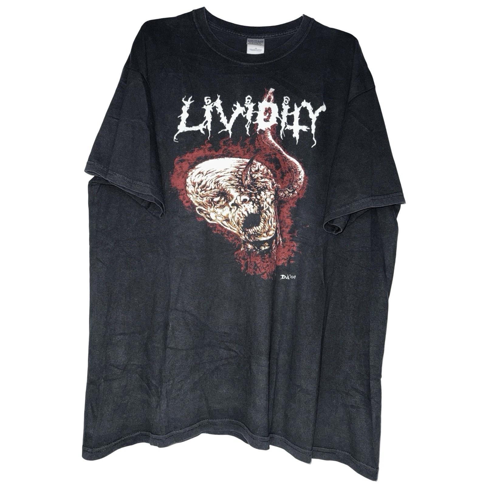 Vintage Lividity T-Shirt Size XL Gorgasm Disgorge Devourment Brodequin Mortician L