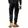Herren Outdoor Wander-Taktische Cargohosen mit verstellbaren Kordelzügen an den Bündchen Mehrere Taschen Strapazierfähige Arbeitskleidung Utility-Hosen