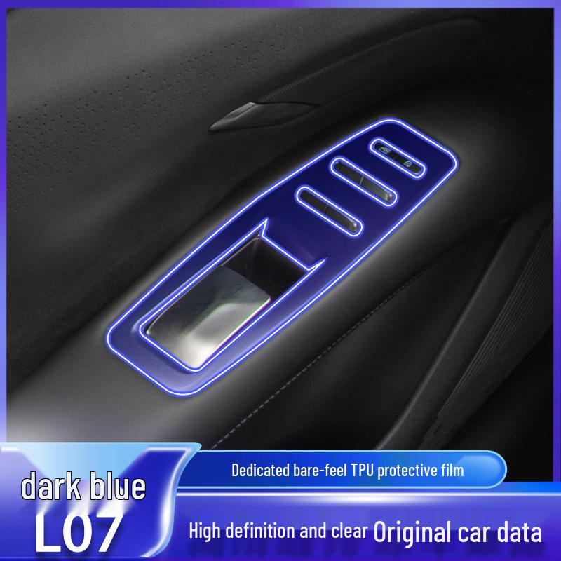 24-26 Diepblauw L07 Interieurfolie: Beschermende Sticker voor Navigatiescherm & Console