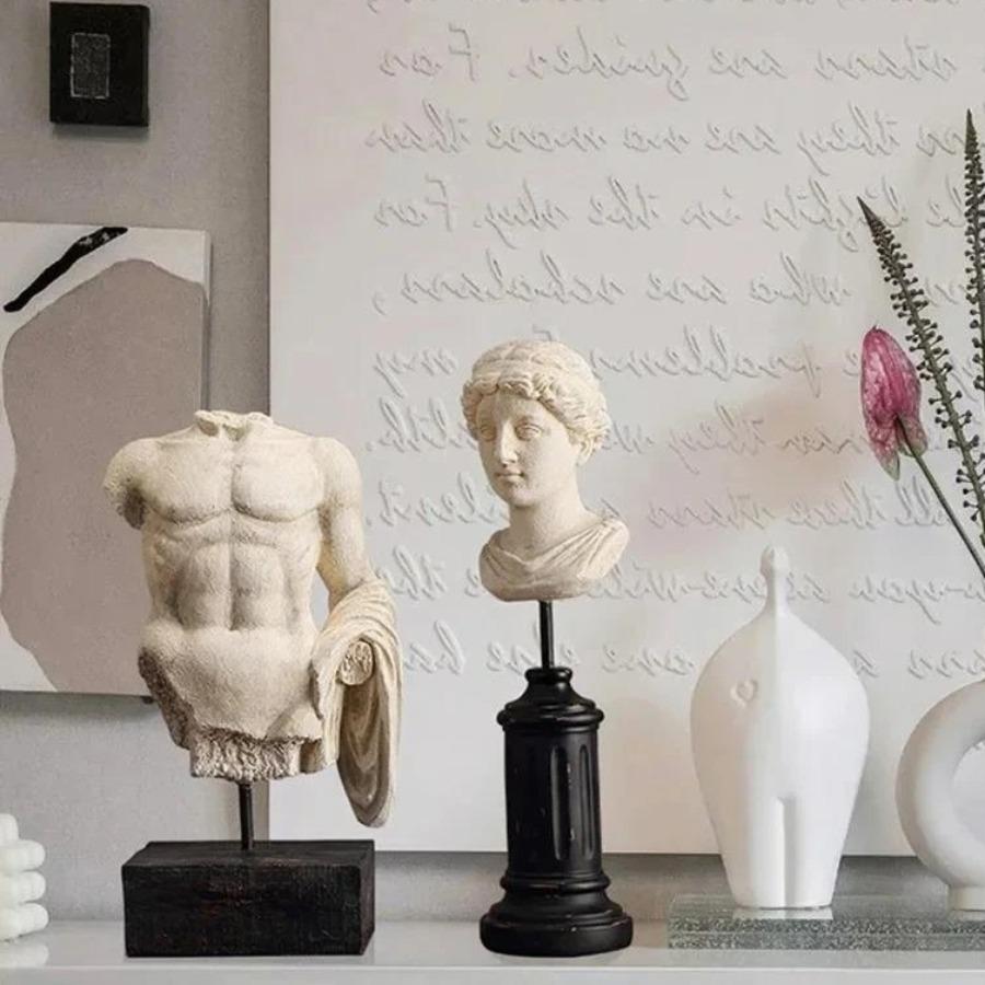 Human Body Character Resin Sculpture Figures Statue Desk Decoration Crafts Ornaments Room Aesthetic Sculptures Home Office Decor
