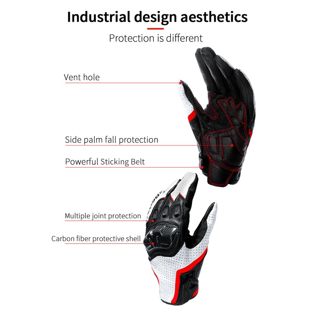 BSDDP Motorcycle Gloves for Men Women Touchscreen Motocross Dirt Bike Riding Gloves All Finger with