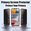 4PCS Privacy Screen Protector for iPhone 15 14 13 Pro Max 15 14 Plus 13 12 Mini 11 Pro XS Max X XR Privacy Tempered Glass