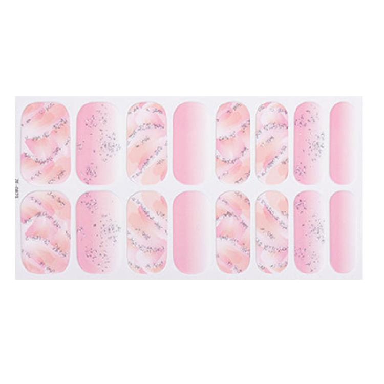 Gels Nail Strips Glittering Gels Nail Stickers Flowers Nail Art Stickers Nails Polish Wraps French Tip Nail Stickers
