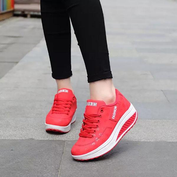 Women's Casual Sports Comfortable Breathable Flat Bottom Increased Casual Shoes Plus Size