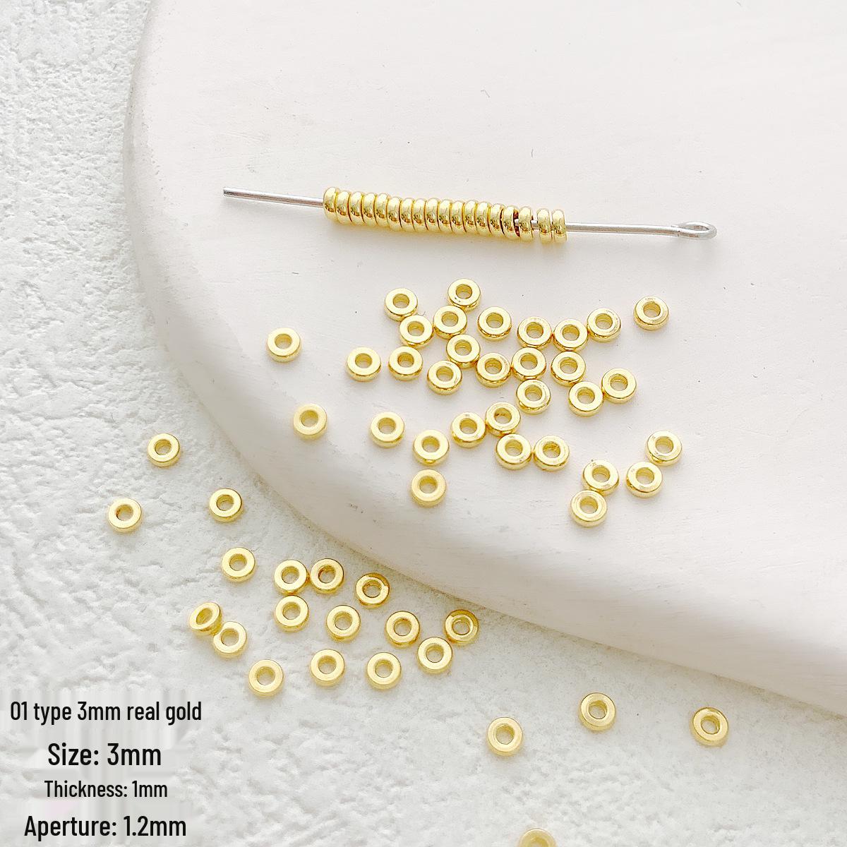 

18K/14K Gold and Copper-Plated Spacer Beads for DIY Jewelry and Bracelets