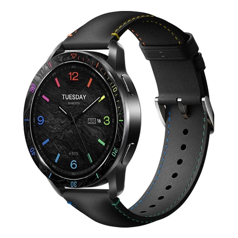 Leather Strap for Xiaomi Watch S3 S1 Pro/S1 & MI Color 2/S1 Active Cowhide Band for Universal 22MM Bracelet Accessories