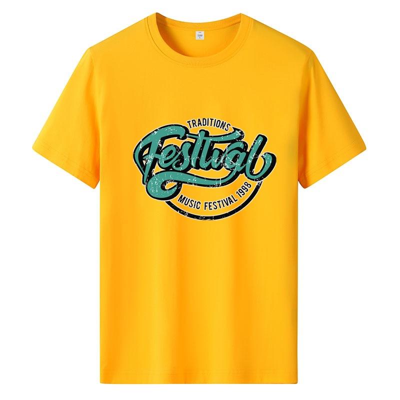 Kurzarm-T-Shirt für Männer und Frauen, lockerer Sommer, Rundhalsausschnitt, Buchstaben auf dem Unterhemd der Kleidung gedruckt