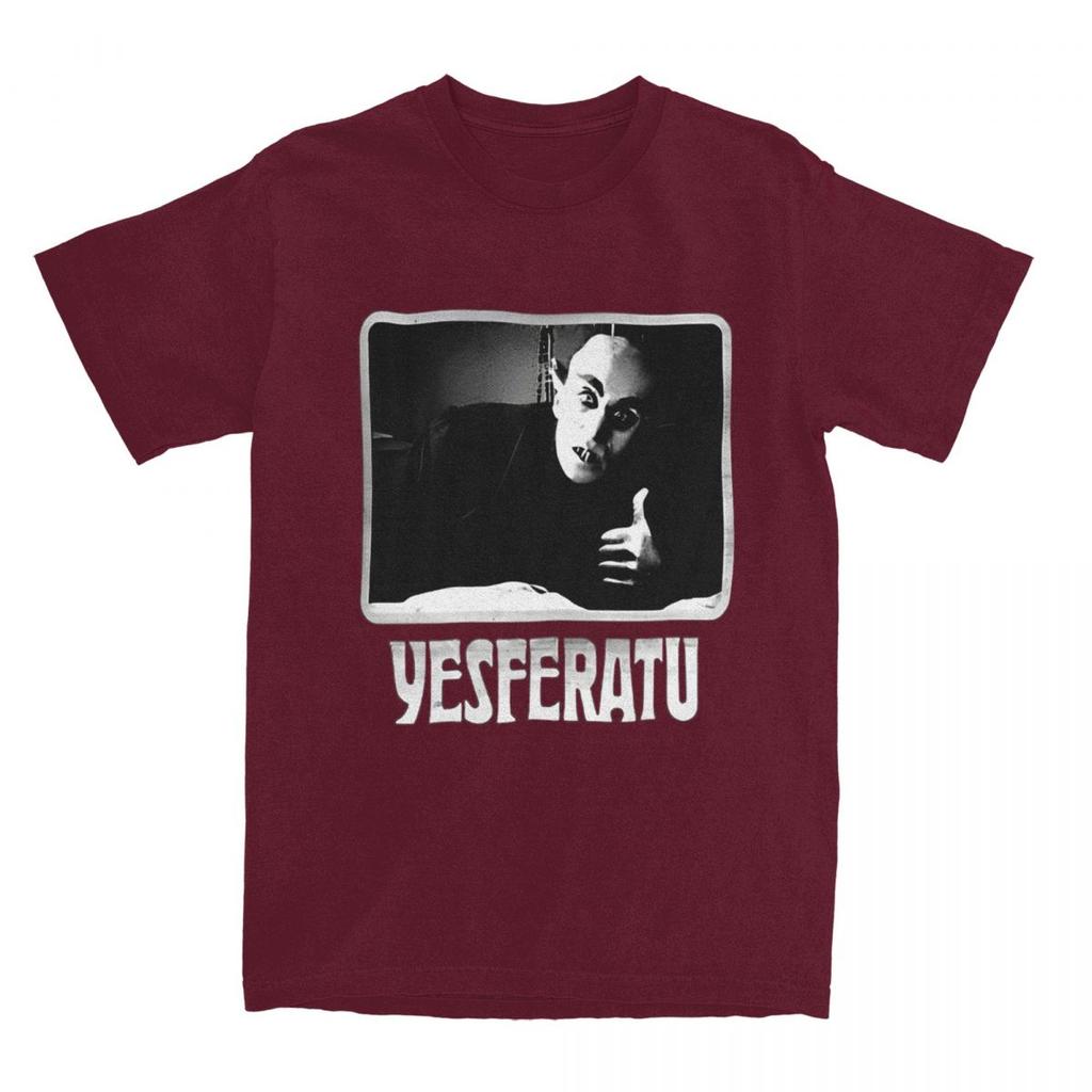 Haikyuu T Shirt Yesferatu Funny Nosferatu Positive Goth Horror Lover Pure Cotton T Shirts Shirt for Male Short Sleeve Top Tees