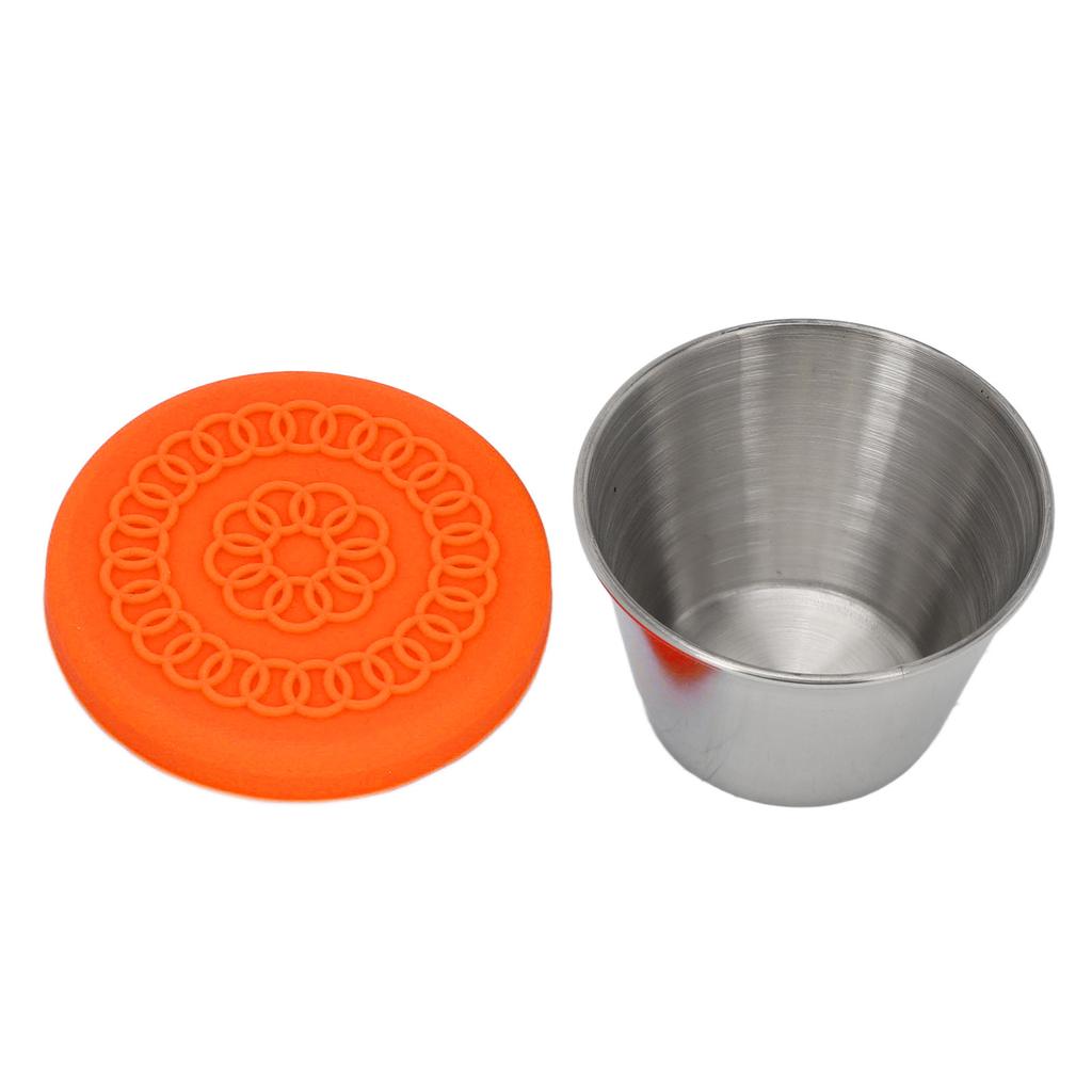 Small Stainless Steel Container Leakage Proof Dishwasher Safe Portable Dressing Cup with Lid for