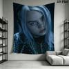 Billie Eilish Wall Tapestry Aesthetic Wall Hanging Printed Fabric Blanket Decorative Tapestries for Bedroom Living Room Home Decor