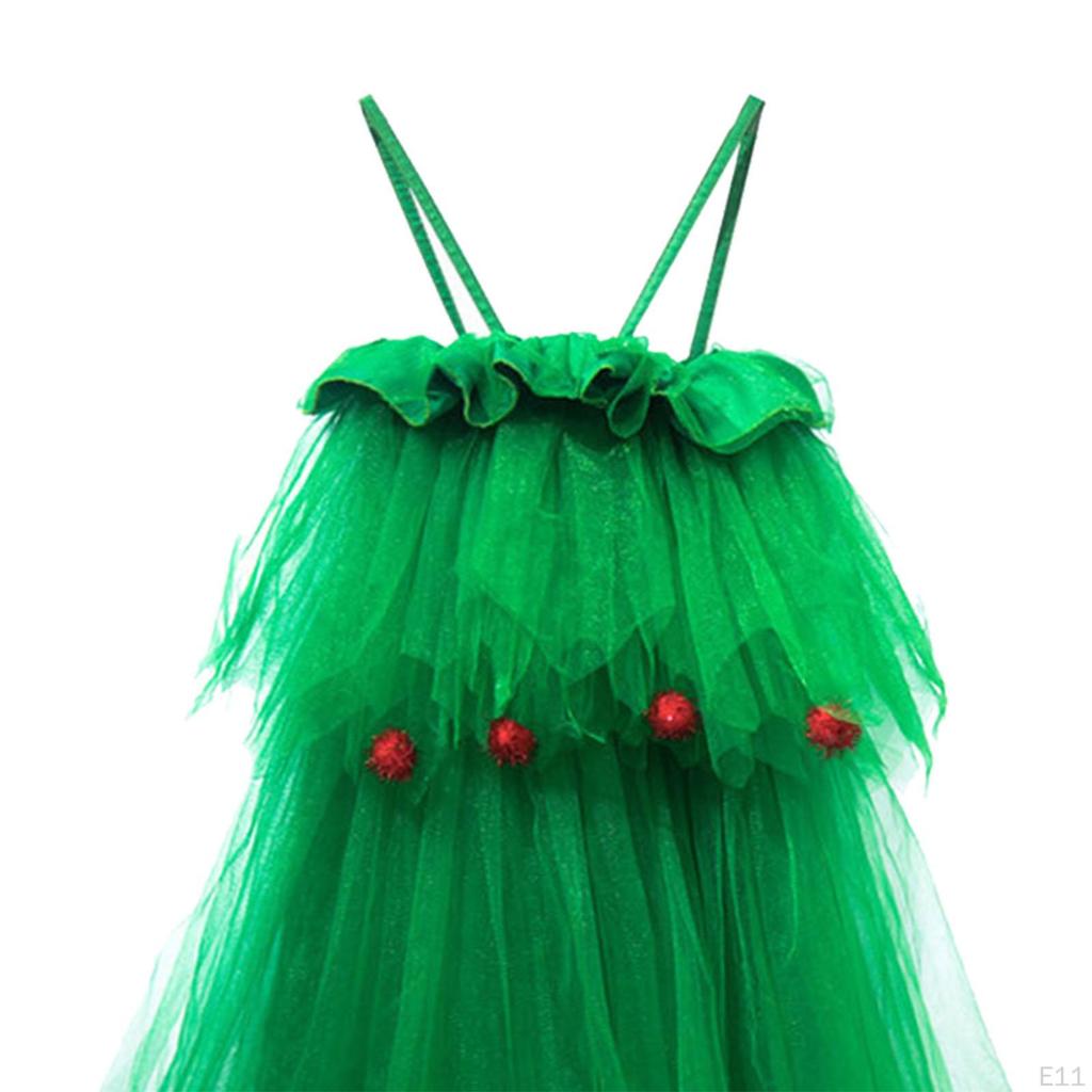 Christmas Costume Dress Cosplay up Photo Props Green Skirt for