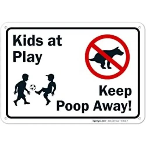 Cartello "Si prega di essere rispettosi" Cartello "Vietato sporcare o urinare per cani" per GiardinoSolo latta senza accessori