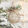 Iron Christmas Ball Creative Hollow Ball Hanging Ornament Crafts Christmas Tree Pendant  Holiday