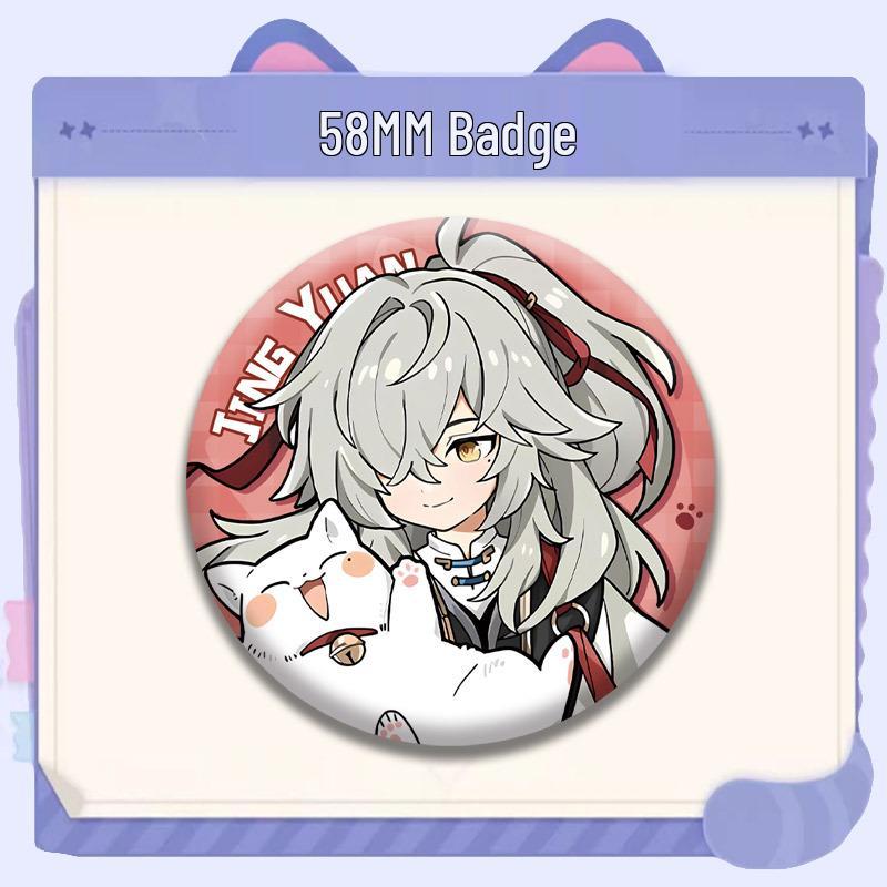 Honkai: Star Rail Cat Series Badges - March 7th, Himeko, Dan Heng Merchandise