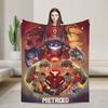 Super Soft Metroids Hero Game Throw Blanket Premium Flannel Fleece Lightweight  Bed Blanket Cozy Fluffy Blankets All Season Use