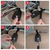 NJUT5 1pc Pu Leather Car Rear Seat Back Portable Hanging Hook For Tesla Model 3 S Y X Highland Roadster Auto Valve Cap Accessories