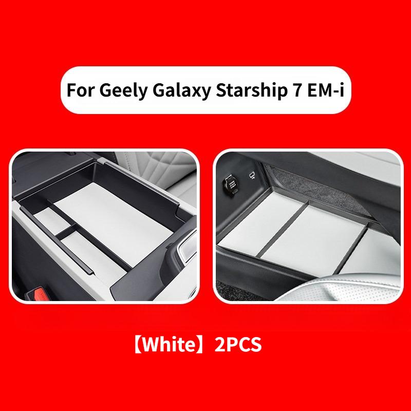 For Geely Galaxy Starship 7 EM-i Car Armrest Compartment Storage Box Central Control Lower Organizer Tray Interior Accessories