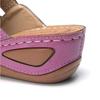 2025 Summer Women's Wedge Sandals: European & American Style, Color Block, One-Strap Design, In Stock