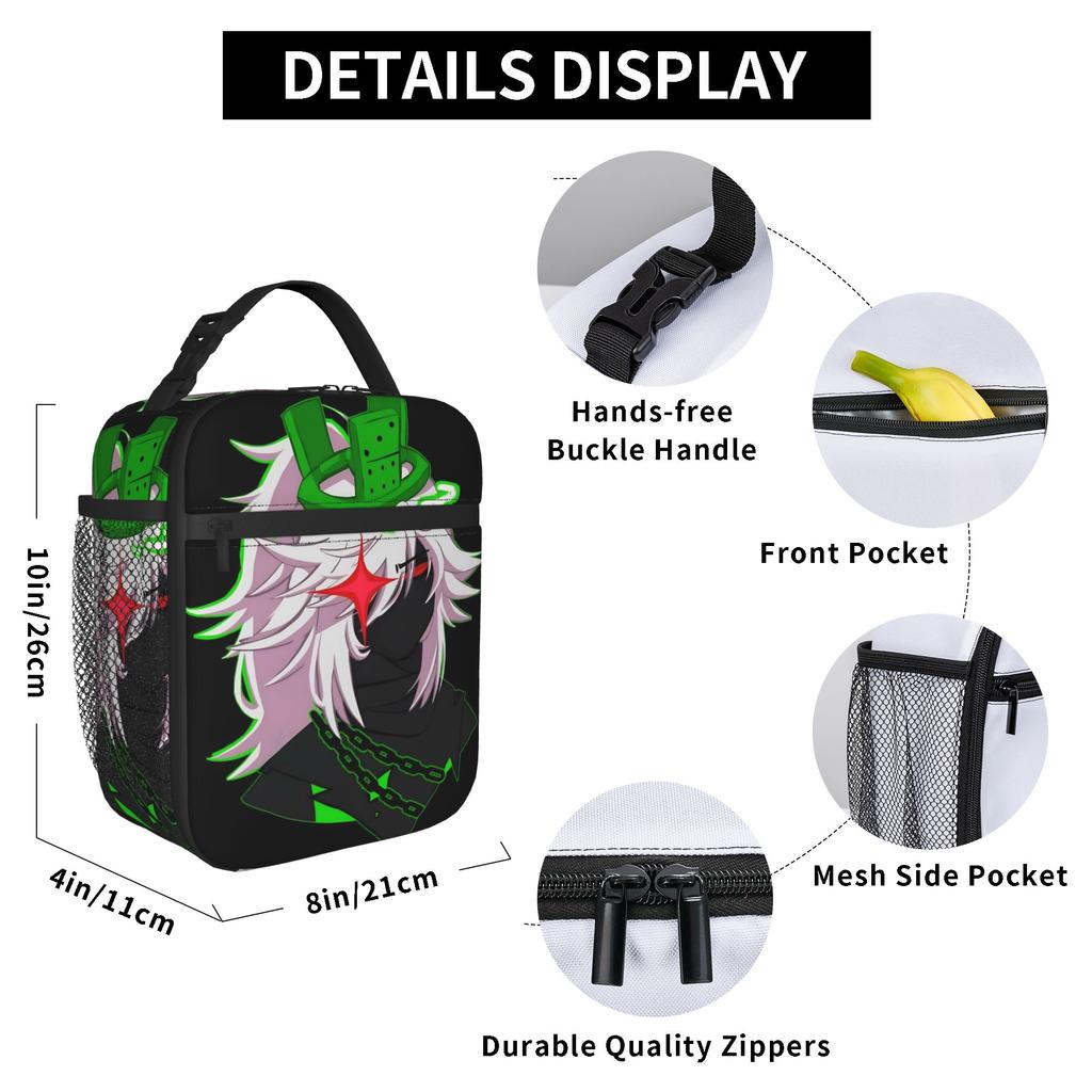 Forsakens Lunch Bag  Cute Lunch Box Travel Portable Zipper Thermal Tote Handbags For Women Oxford Graphic Design Cooler Bag