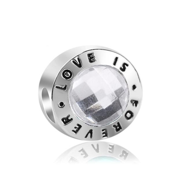 2pcs Colorful Crystal Charm Beads Fit Original Brand Charms Bracelets Necklaces Silver Color Women 'S Bracelet Diy Jewelry Making