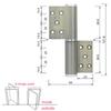Antique Color 30kg Hydraulic Wood Door Closer Stopper Soft Aluminum Contemporary Self-Closing Hinge Wall-Mounted 3mm Thickness
