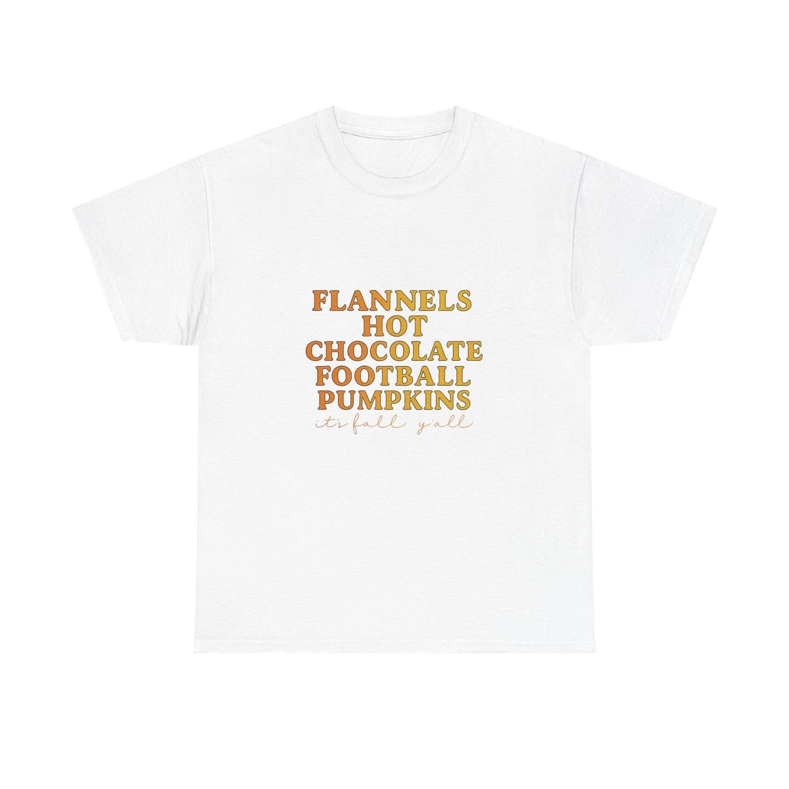 Flannels Hot Chocolate Football Pumpkins Shirt Fall S