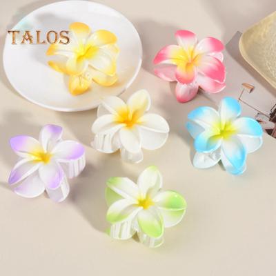 Flower Shape Hair Claw Candy Color Hair Clip Shower Back Head Hair Claw Decorative Hair Fixing Accessory