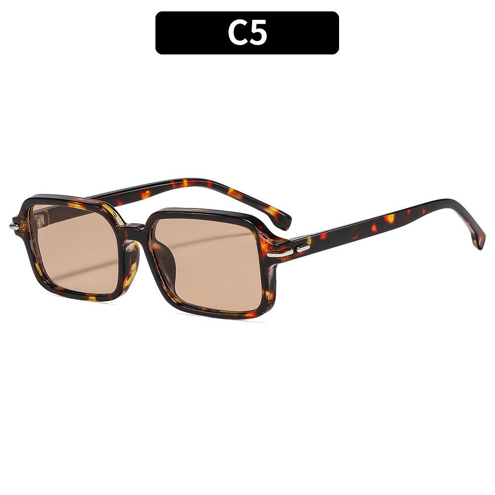 2025 Fashion Vintage Square Sunglasses Women Men Popular Design Sun Glasses Black Narrow Frame UV400 Shades Multi Color Beach