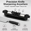 Knife sharpener, portable precision sharp knife sharpener, adventure sharp sharpening tool, with 15°/17°/25° adjustable angles