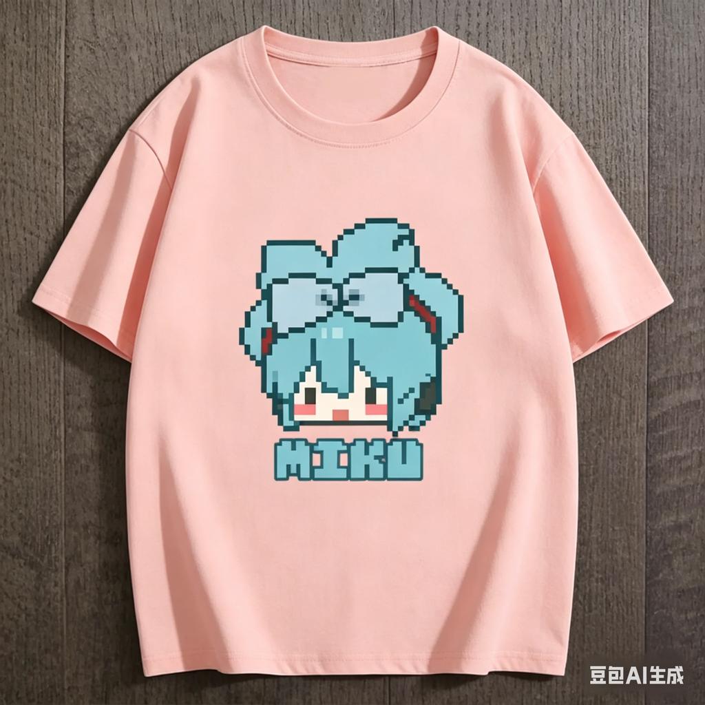 Hatsune Miku Cartoon Printed Childrensadult Cotton Tshirt Summer Casual Top Daily Comfort Breathable Fashion Tshirt Style