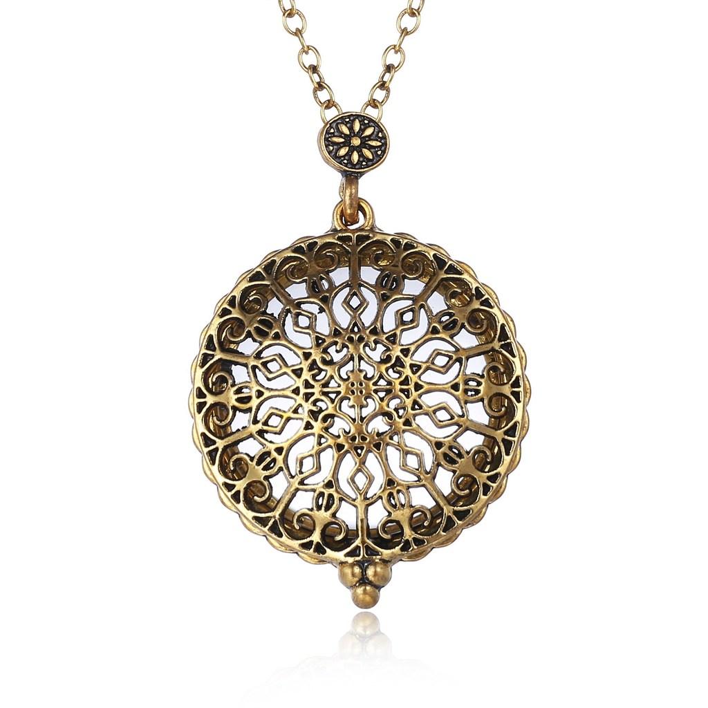 

Ретро ажурная цепочка-лупа с подвеской из сплава и дизайном дерева для модных аксессуаров