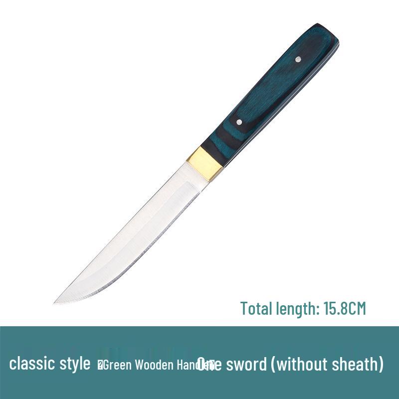 Mongolian Hand-Pulled Meat Knife Set: Includes Steak, Fruit, and Barbecue Knives.