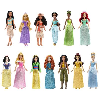 Mattel Disney Princezna Módní panenka Princezna Prémiová kolekce (Sběratelská krabice pro 13 panenek) Oblékací domeček pro panenky Hra na předstírání Od 3 let