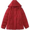 Women's Short Hooded Cotton Jacket - Waist-Slimming Korean Style Outerwear