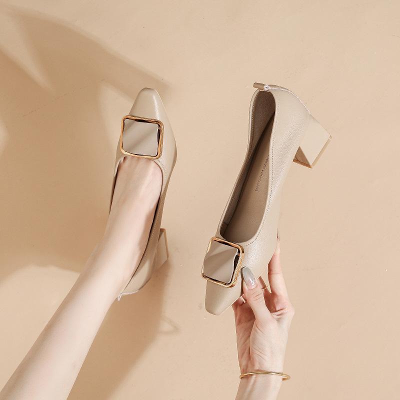 Women Pumps Dress Shoes Low Heels Ol Office Lady Shoes Classics Pump