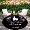 Alpaca Theme pattern round rug,Carpet Rug for Living Room Bedroom Sofa Playroom Decor,Non-slip Floor Mat,Holiday Gifts and Birthday Gifts